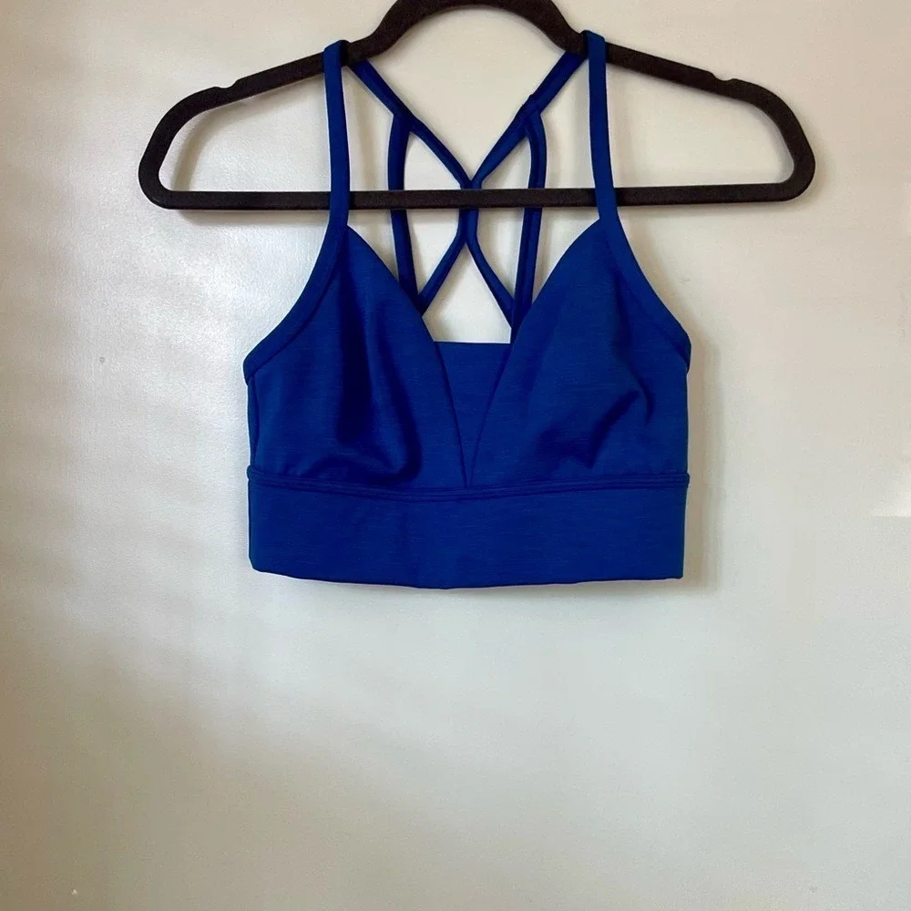 Sweaty Betty Yoga Bra Top Womens Size Small Blue Workout Pilates Running Sports